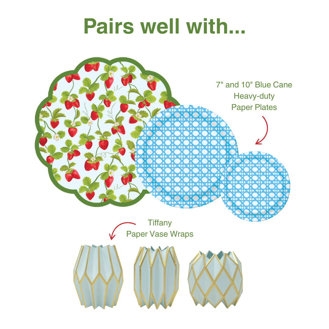 Strawberry Scalloped Paper Placemats