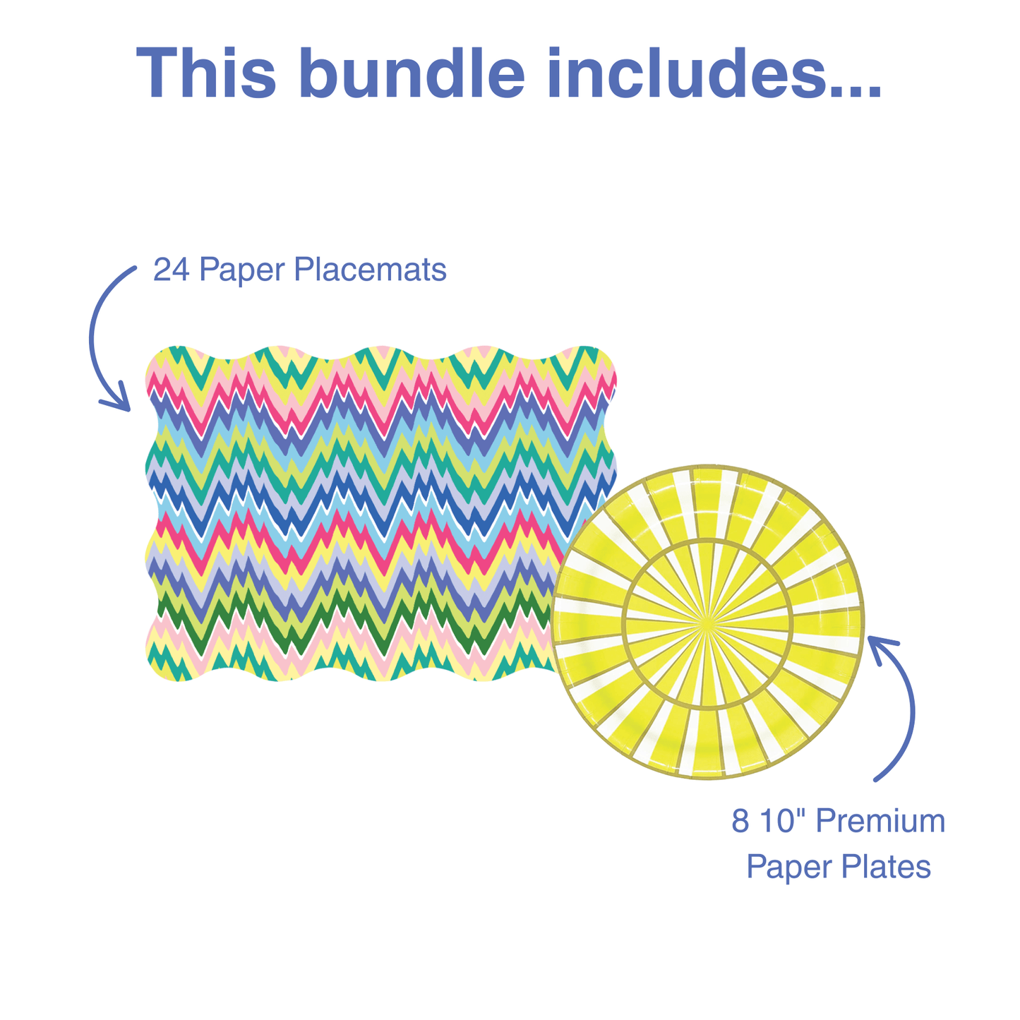 Zigzag Tabletop Bundle 1 (Placemats, 10" Plates)