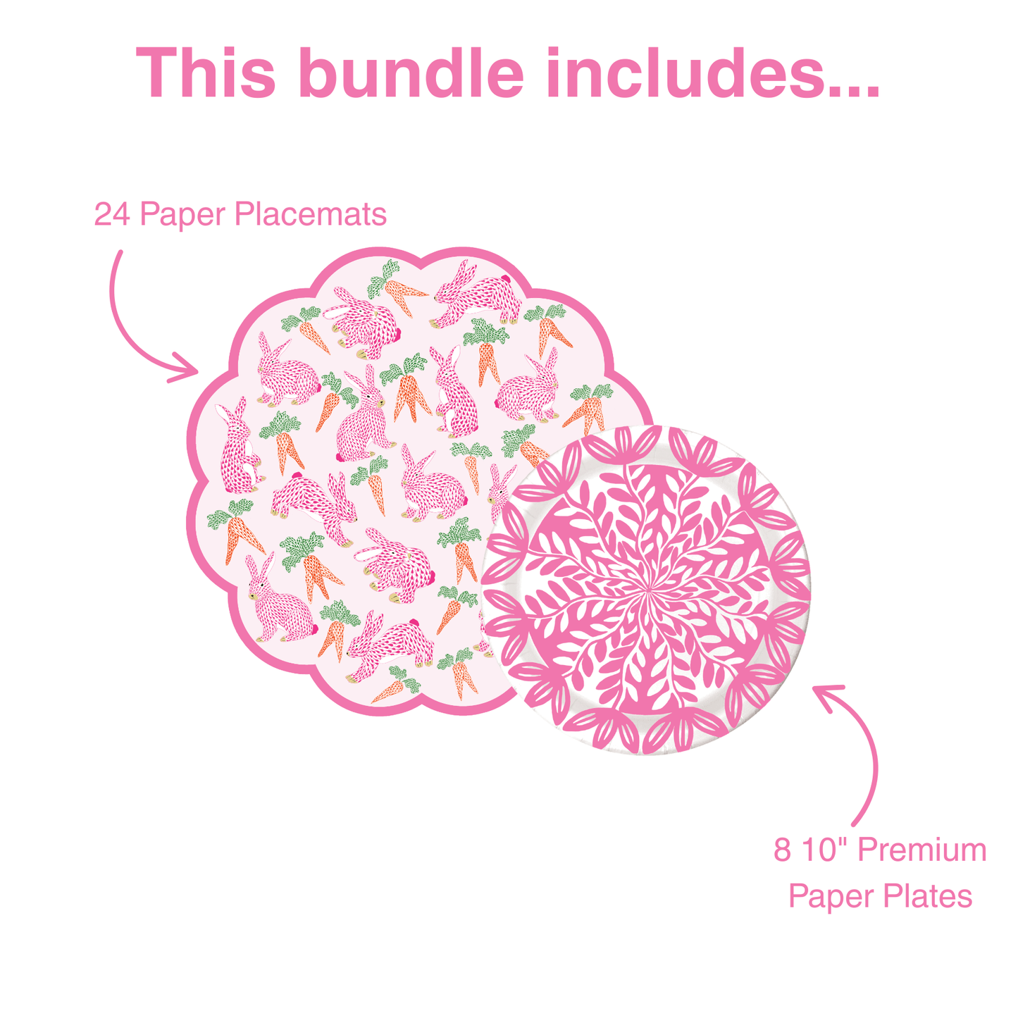 Herend Bunny Tabletop Bundle (Placemats, 10" Plates)