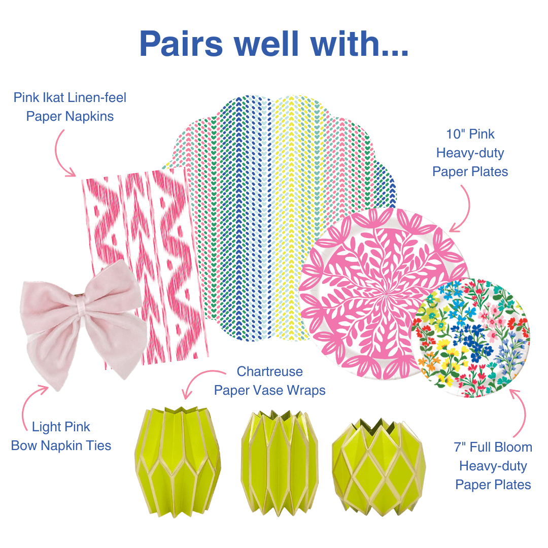 Chevron Dots Scalloped Paper Placemats