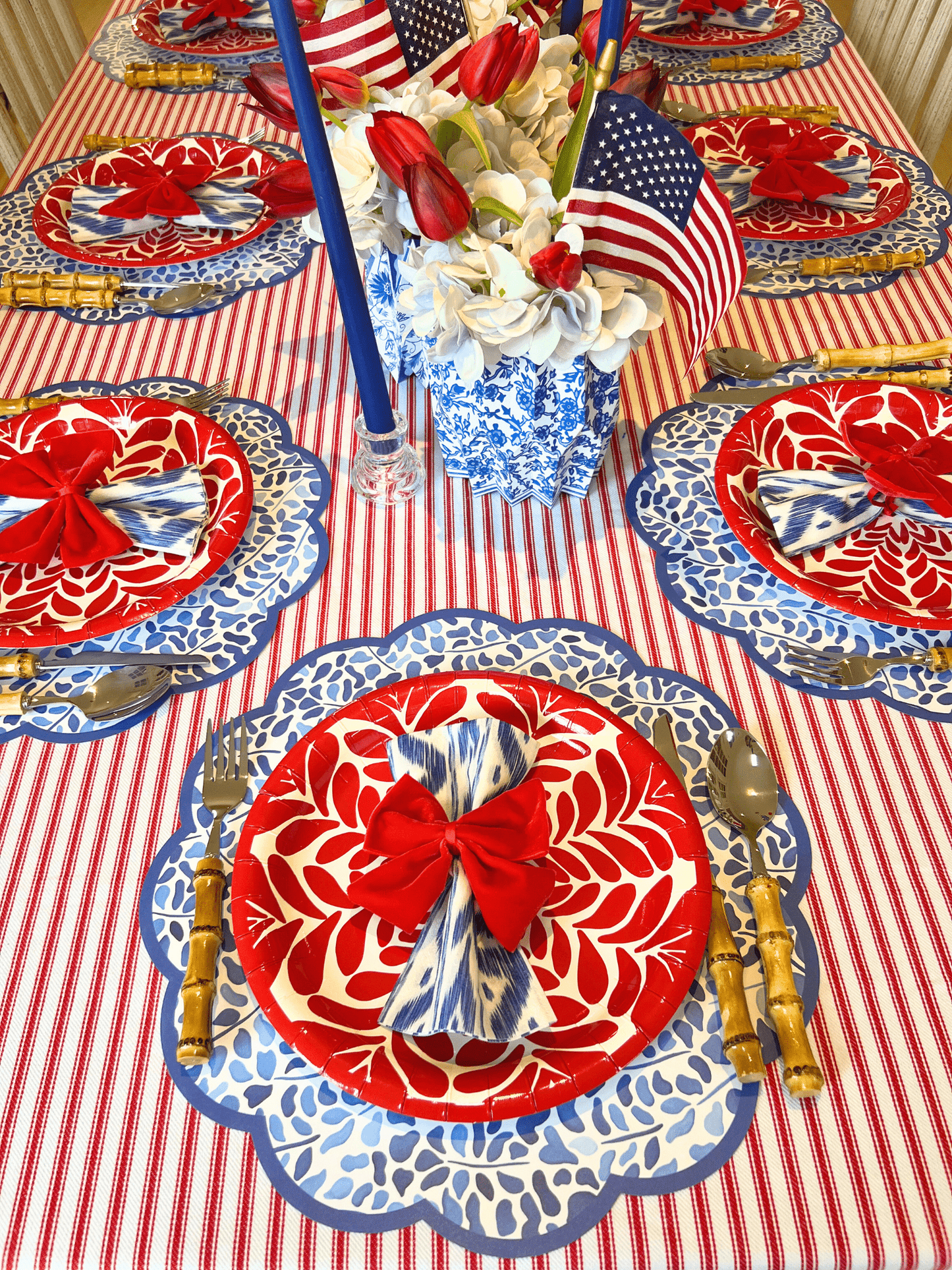 Kaleidoscope 4th of July Table Bundle (Placemats + Bows + Napkins)