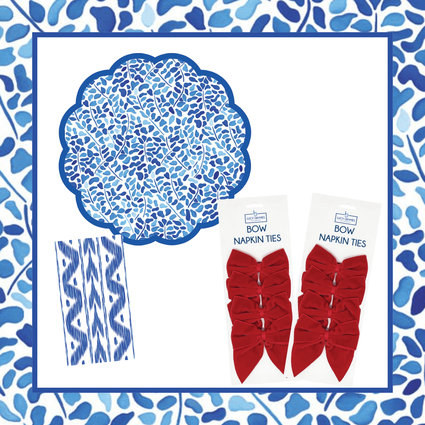 Kaleidoscope 4th of July Table Bundle (Placemats + Bows + Napkins)