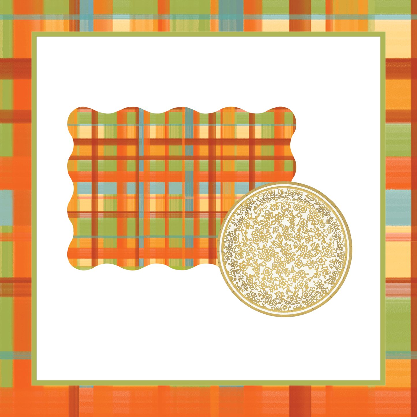 Fall Plaid Table Bundle (Placemats + Plates)