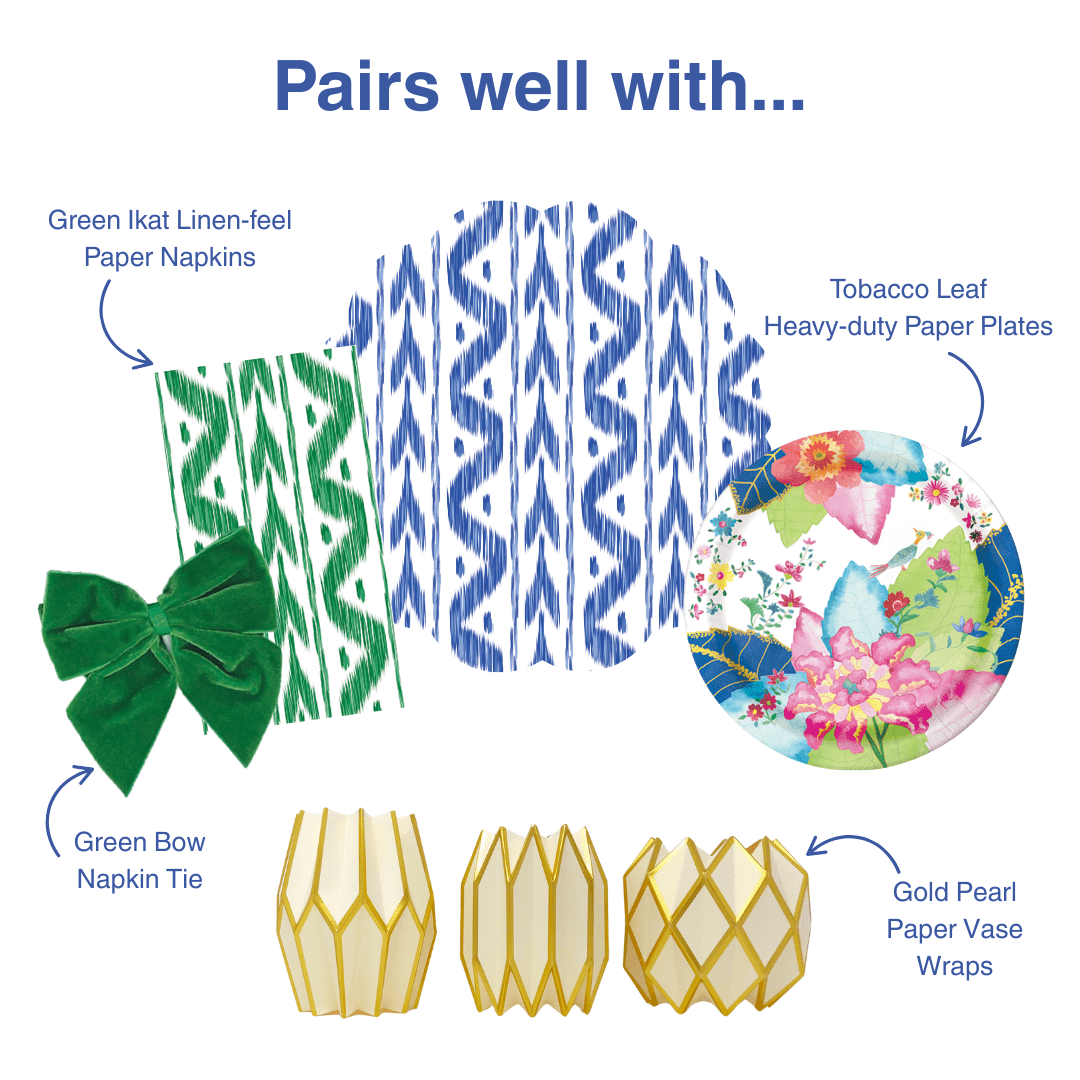 Ikat Scalloped Paper Placemats