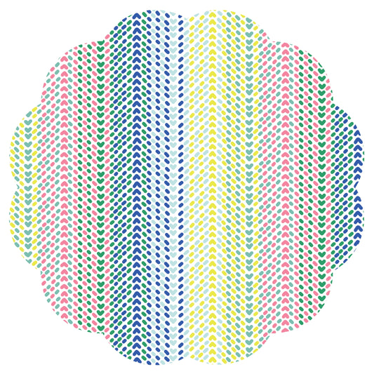 Chevron Dots Scalloped Paper Placemats