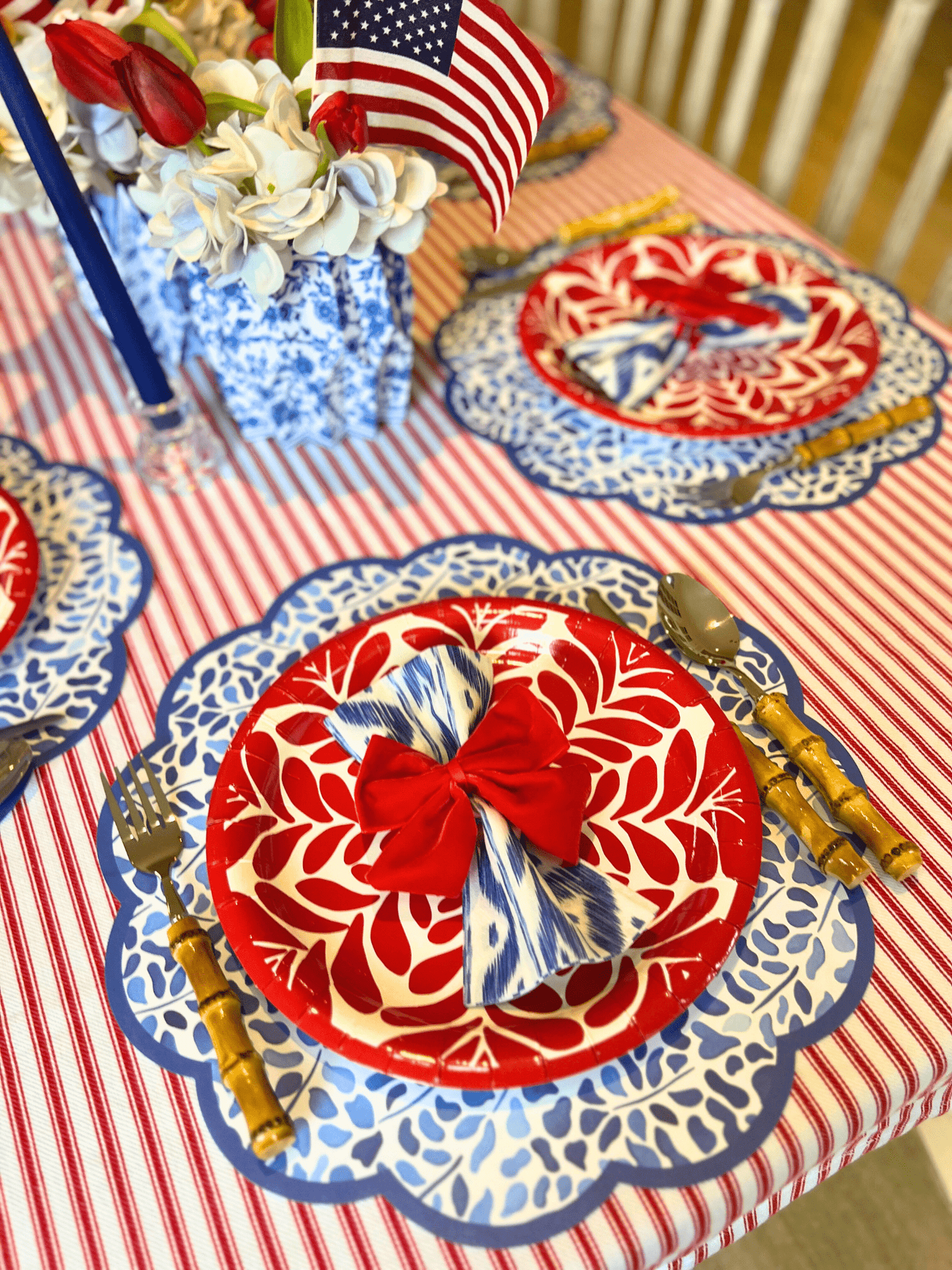 Kaleidoscope 4th of July Table Bundle (Placemats + Bows + Napkins)
