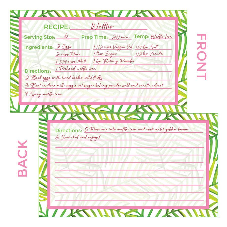 Recipe Card - Green Leaf