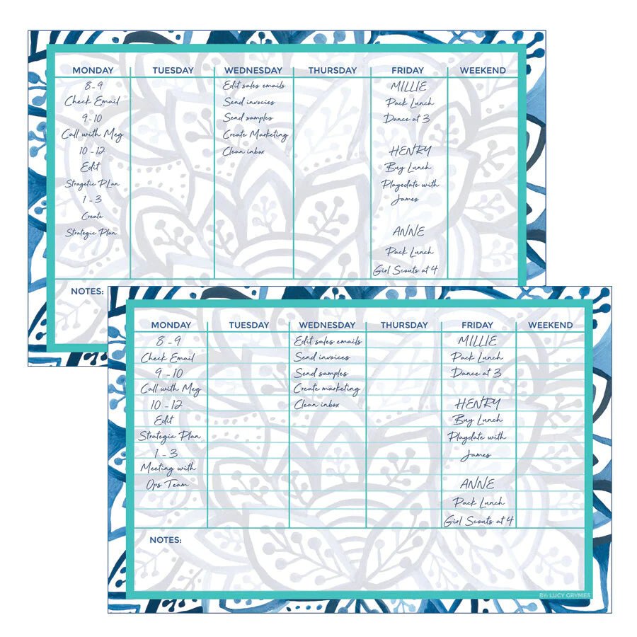 Weekly Planner - Blue Burst