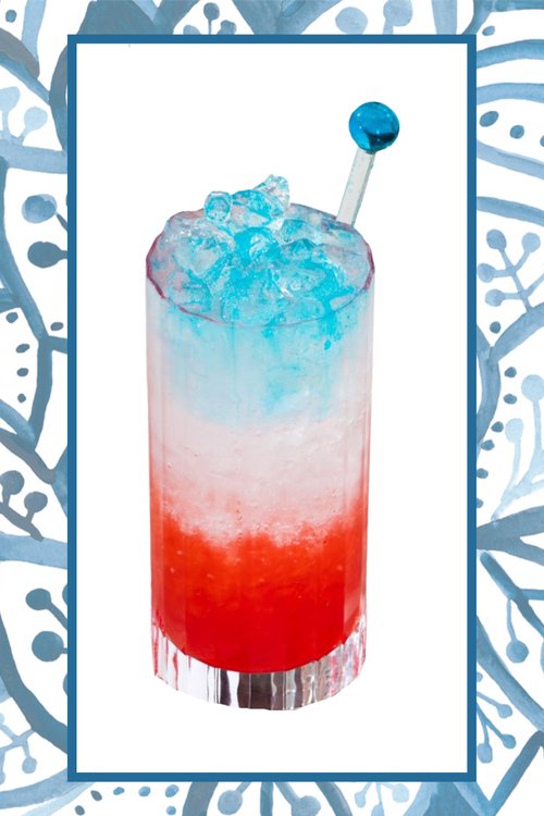 Red, White and Blue Cocktail