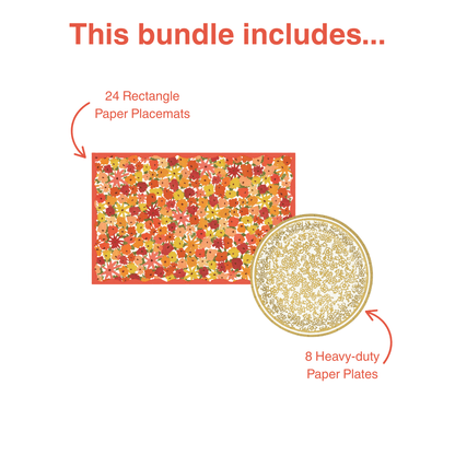 Fall Florals Table Bundle (Placemats + Plates)