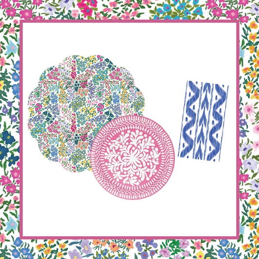 Spring Blooms Table Bundle (Placemats + Plates + Napkins)