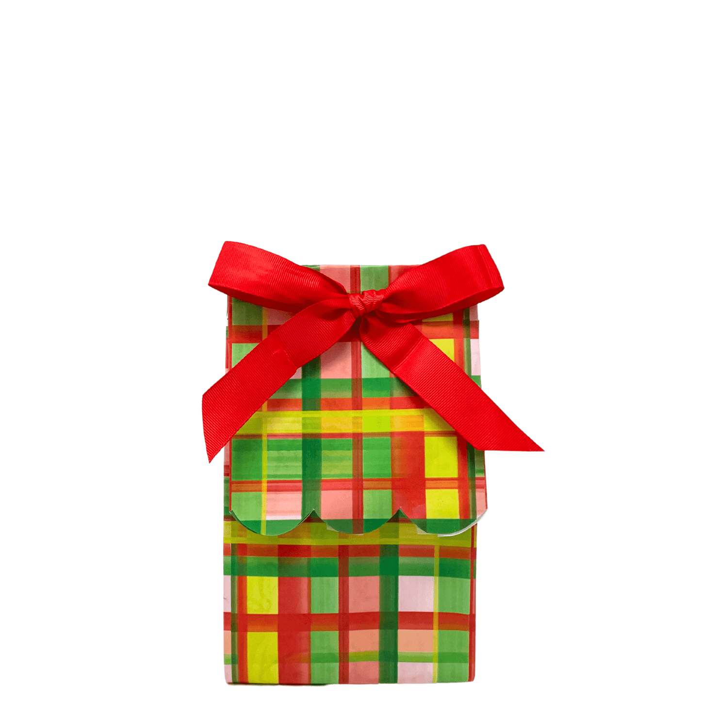 Holiday Plaid Wine + Gift Bag Kits