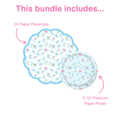 Mahjong Tabletop Bundle (Placemats, 10" Plates)