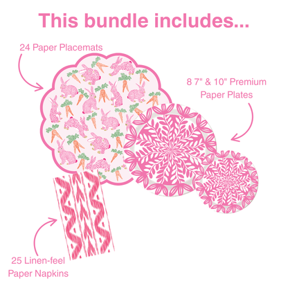 Herend Bunny Tabletop Bundle(Placemats, Plates, Napkins)