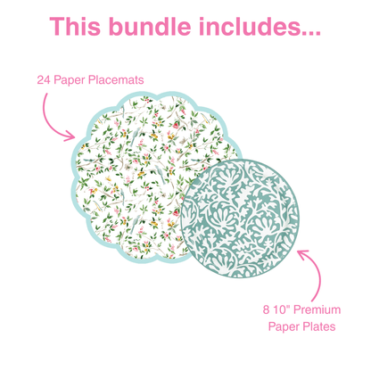 Lila x Camilla Moss Tabletop Bundle (Placemats, 10" Plates)