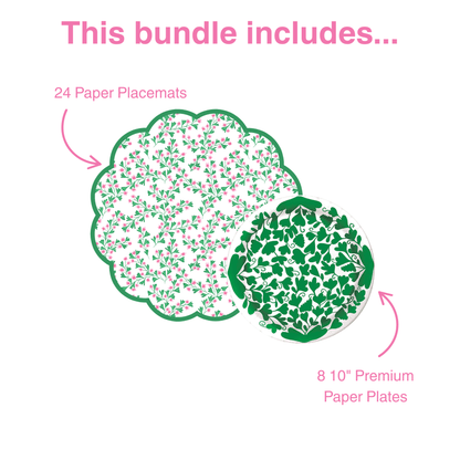 Cherry Blossom Tabletop Bundle (Placemats, 10" Plates)