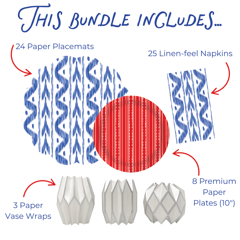 Ikat Patriotic Full Tabletop Bundle mobile image