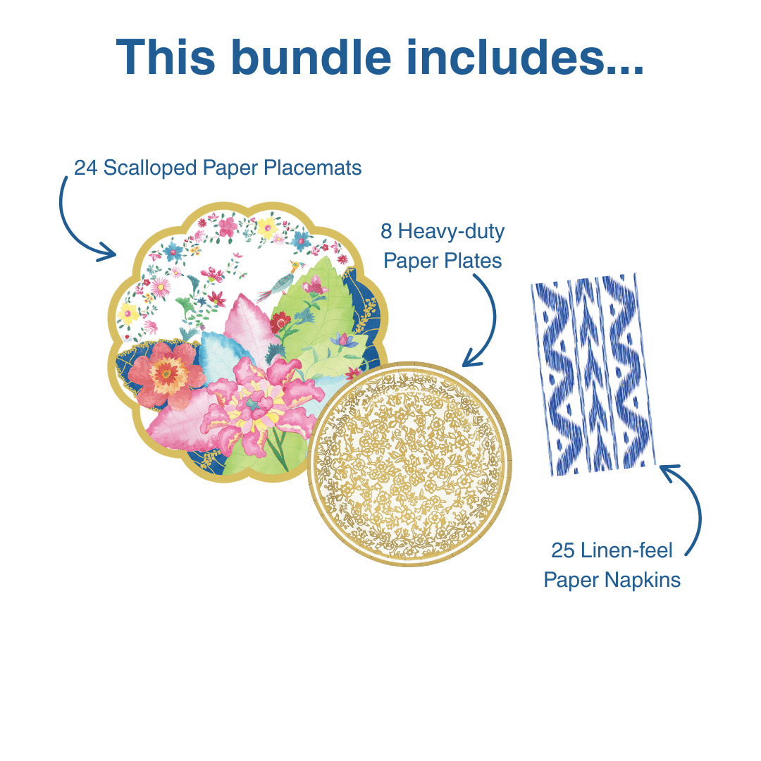 Fall Tobacco Leaf Table Bundle (Placemats + Plates + Napkins)