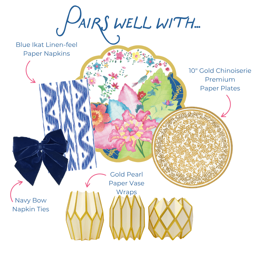Gold Chinosierie Premium Paper Plates