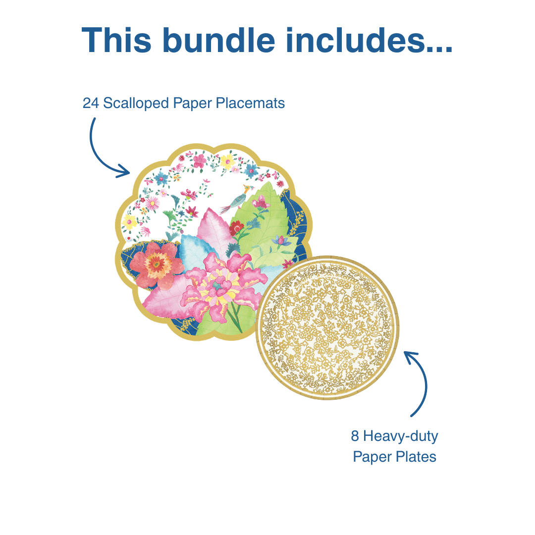 Fall Tobacco Leaf Table Bundle (Placemats + Plates)