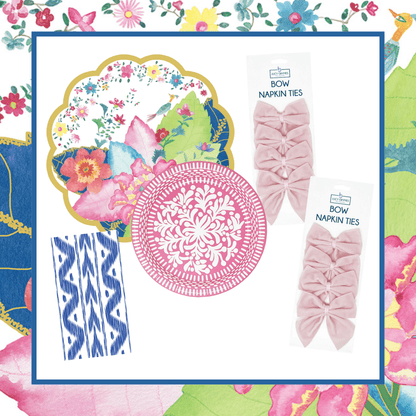 Tobacco Leaf Table Bundle (Placemats + Plates + Bows + Napkins)