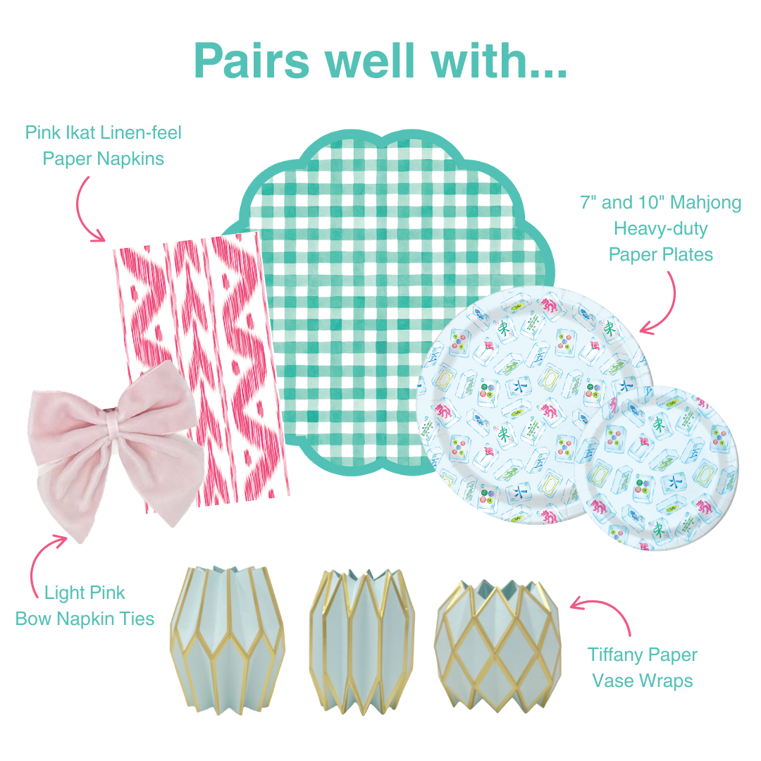 Gingham Scalloped Paper Placemats