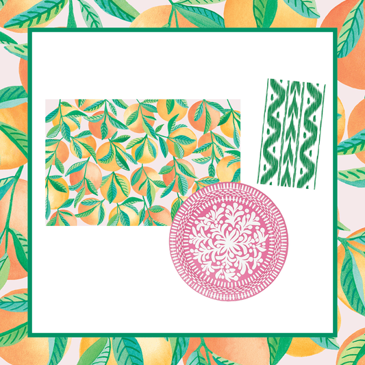 Fruit Grove Table Bundle (Placemats + Plates + Napkins)