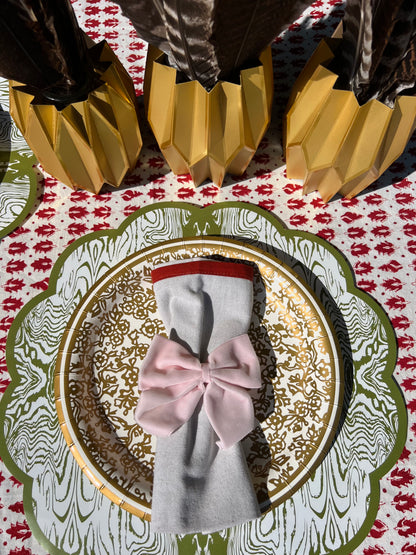Light Pink Bow Napkin Ties