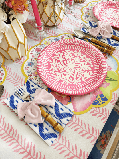 Tobacco Leaf Table Bundle (Placemats + Plates + Bows + Napkins)