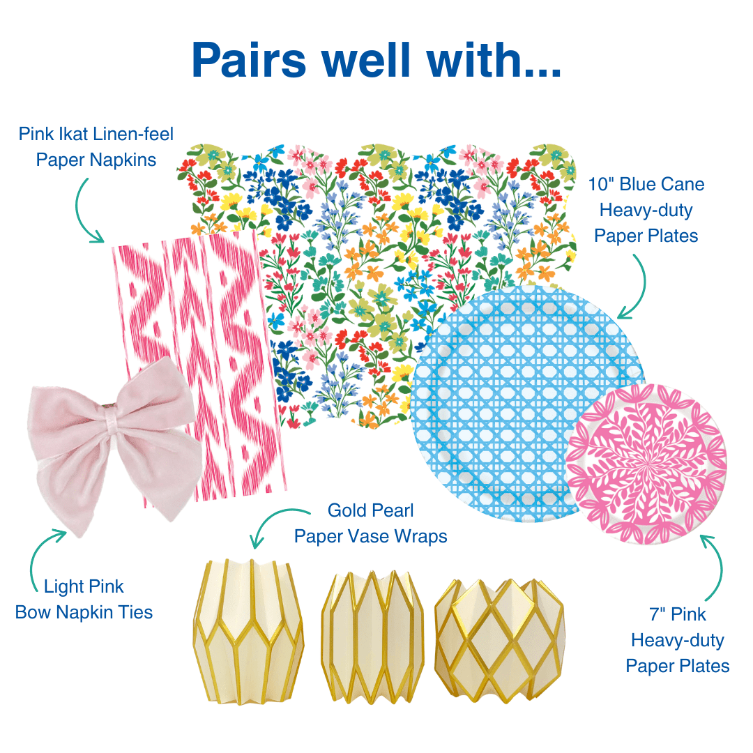 Full Bloom Scalloped Rectangle Paper Placemats