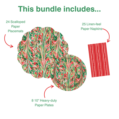 Marble Table Bundle (Placemats + 10" Plates + Napkins)