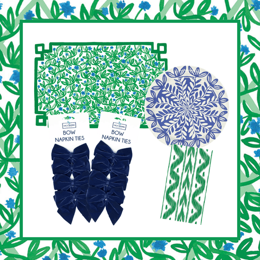 Trellis Table Bundle (Placemats + Plates + Bows + Napkins)