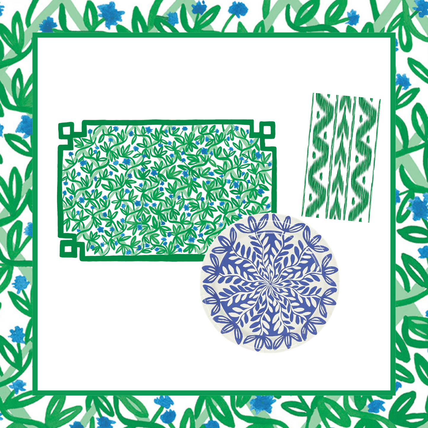 Trellis Table Bundle (Placemats + Plates + Napkins)