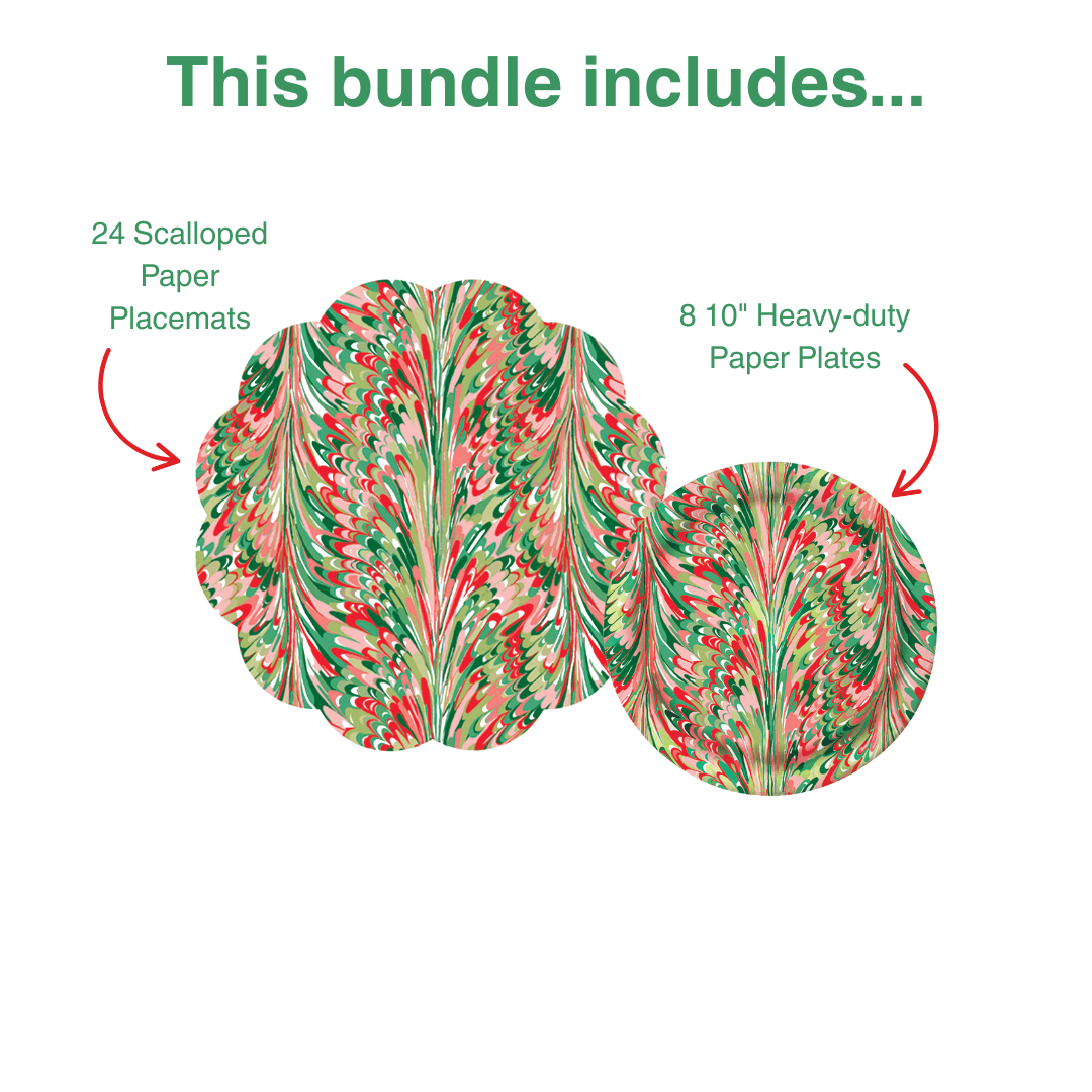 Marble Table Bundle (Placemats + 10" Plates)