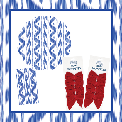 Ikat 4th of July Table Bundle (Placemats + Bows + Napkins)
