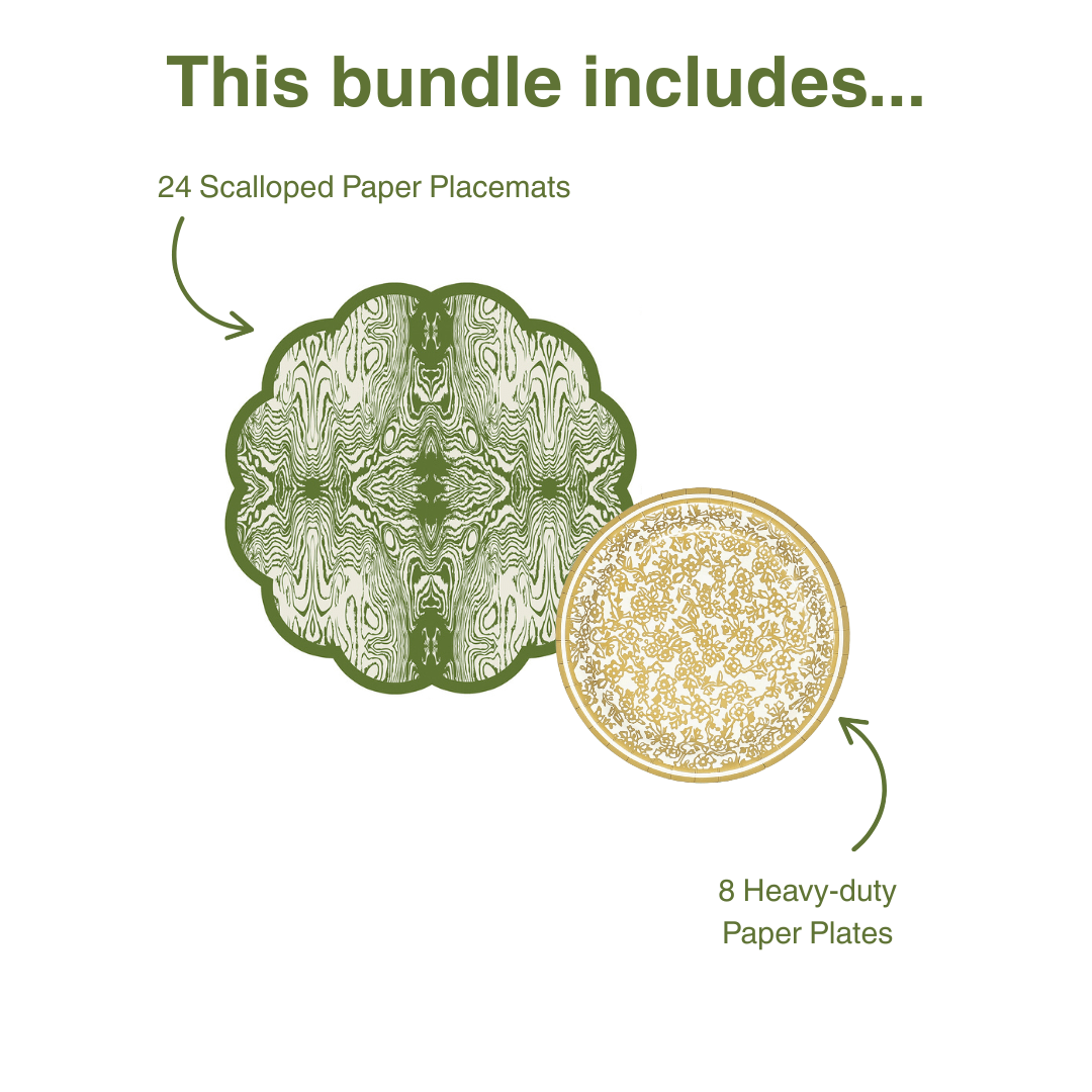 Wood Table Bundle (Placemats + Plates)