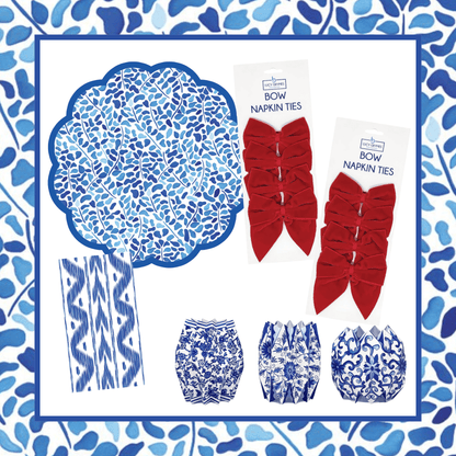 Kaleidoscope 4th of July Table Bundle (Placemats + Bows + Napkins + Vase Wraps)