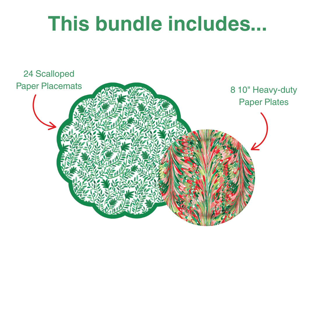 Vine 1 Table Bundle (Placemats + 10" Plates)