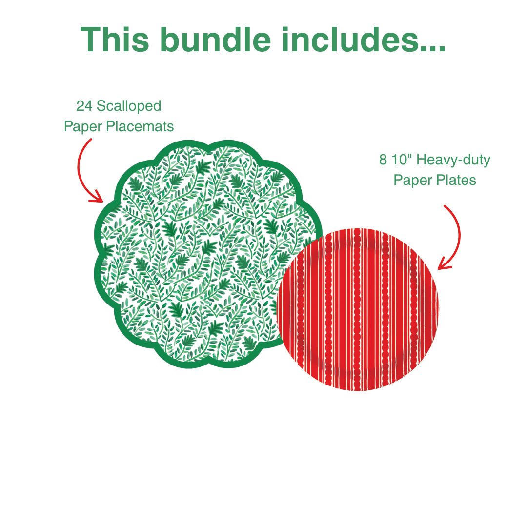 Vine 2 Table Bundle (Placemats + 10" Plates)