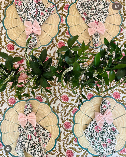 Light Pink Bow Napkin Ties