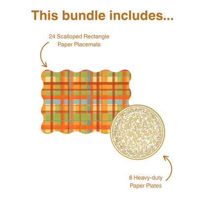 Fall Plaid Table Bundle (Placemats + Plates)