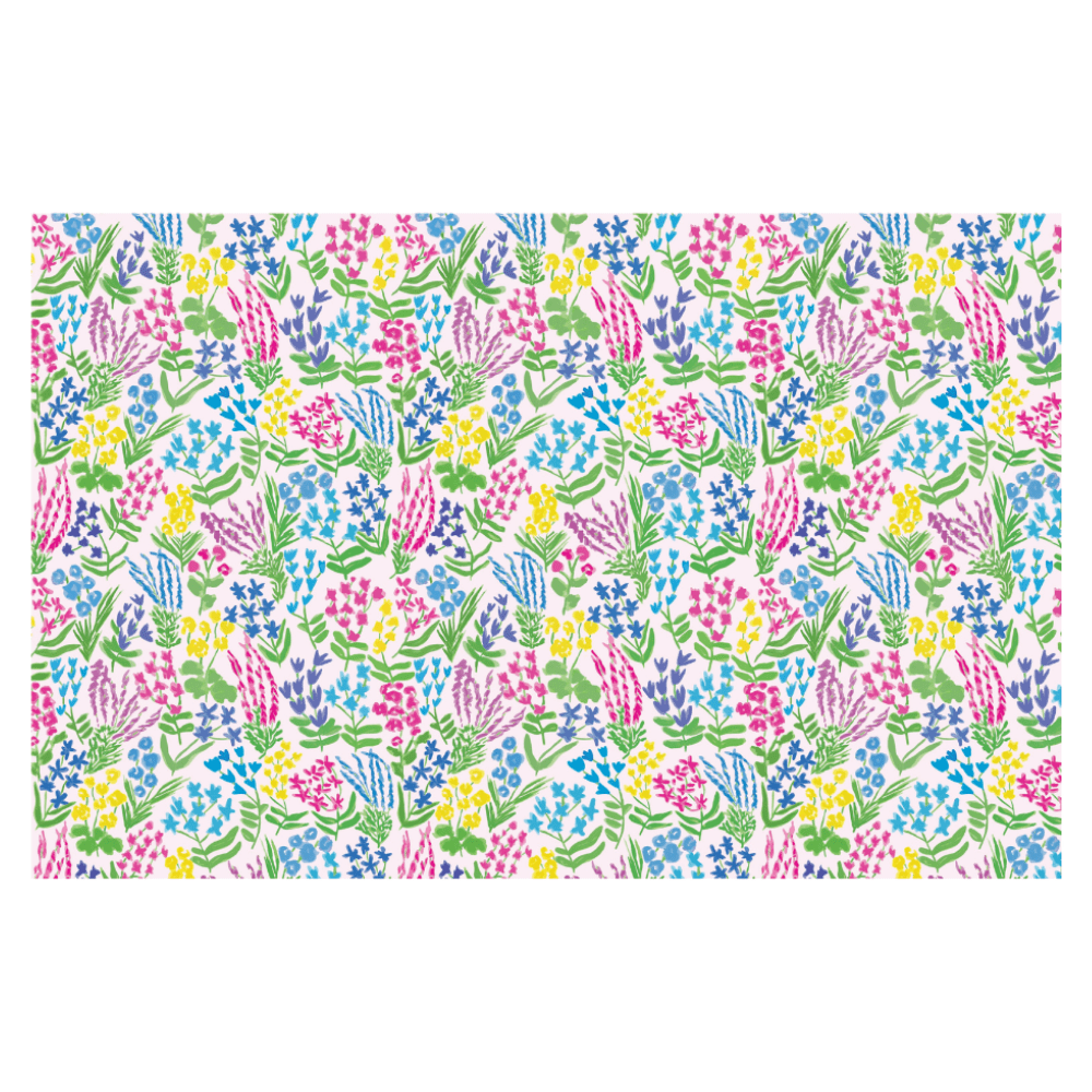 Colorful floral pattern on a white background