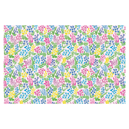 Colorful floral pattern on a white background