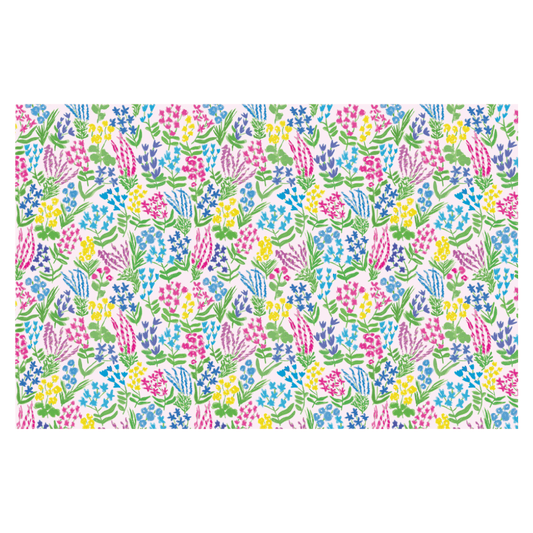 Colorful floral pattern on a white background