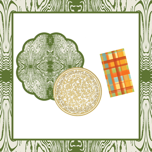 Wood Table Bundle (Placemats + Plates + Napkins)