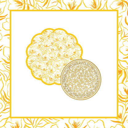 Golden Flower Table Bundle (Placemats + Plates)