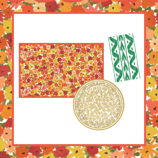 Fall Florals Table Bundle (Placemats + Plates + Napkins)