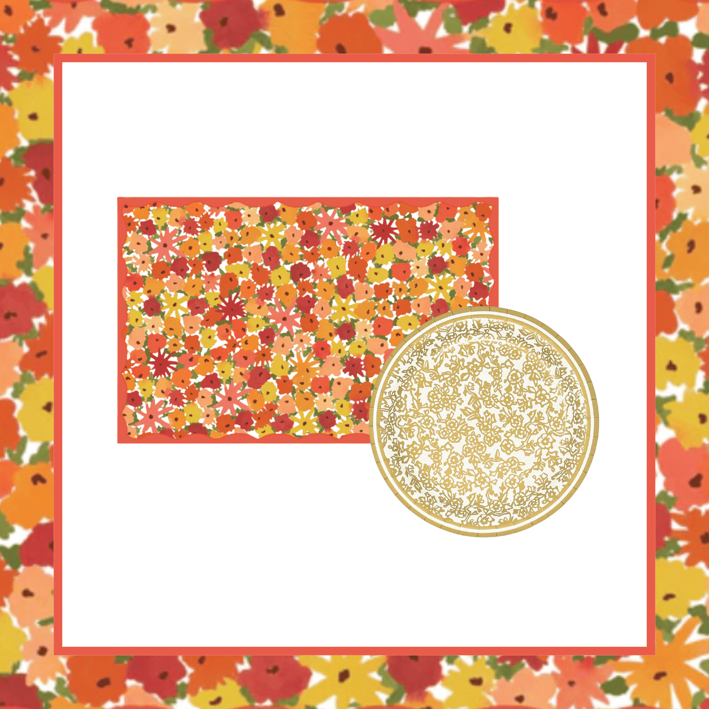 Fall Florals Table Bundle (Placemats + Plates)