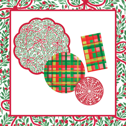 Bow Garden 2 Table Bundle (Placemats + 7" Plates + 10" Plates + Napkins)