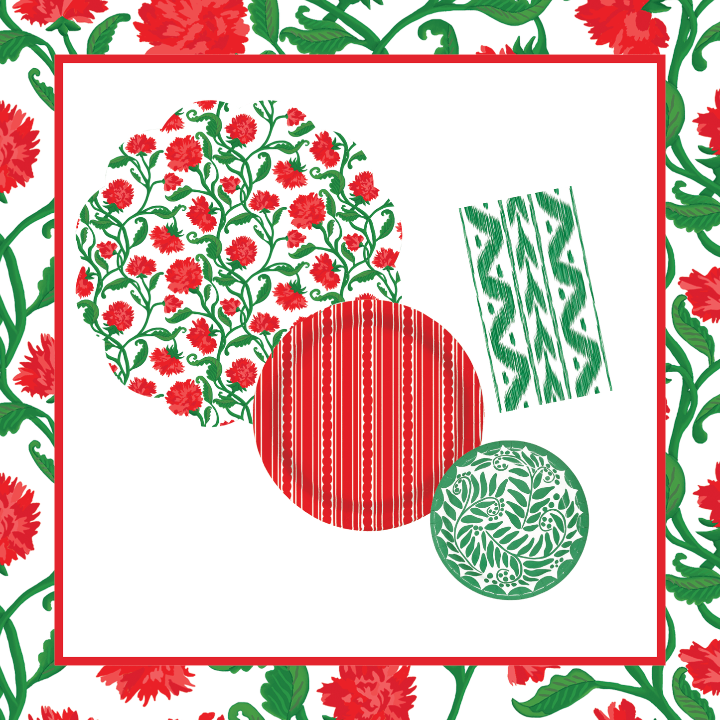 Carnation 2 Table Bundle (Placemats + 7" Plates + 10" Plates + Napkins)